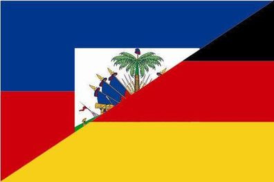 Fahne Flagge Haiti-Deutschland Premiumqualität