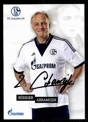Rüdiger Abramczik FC Schalke 04 2013-14 Autogrammkarte Orig. Signiert + A 69458