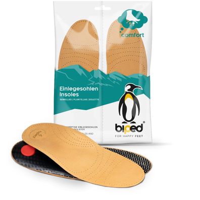 biped Premium Fußbett - Leder Schuheinlagen mit Aktivkohle - Ledersohlen z1706