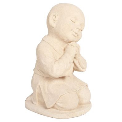 Buddha Figur DREAM ca. H42cm Zement Antik-Beige Dekoration Skulptur Dekofigur