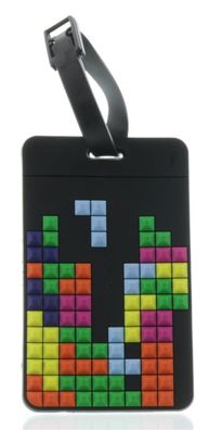 Leder Meid Kofferanhänger Tetris