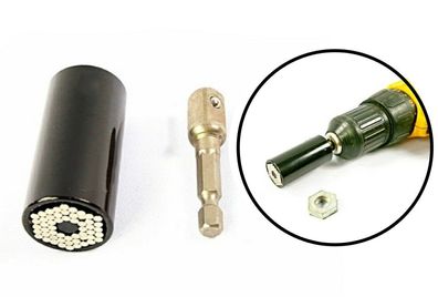 Universal Sechskant Steckschlüssel Mit Pins Nuss Werkzeug Schrauben 7-19 mm 1/4-3/4