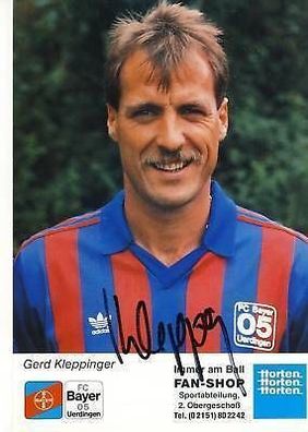 Gerd Kleppinger Bayer Uerdingen 1988-89 Autogrammkarte + A 69695