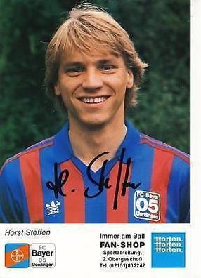 Horst Steffen Bayer Uerdingen 1989-90 Autogrammkarte + A 69666