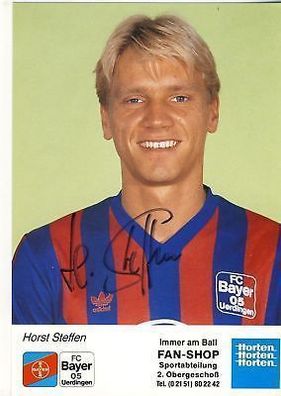 Horst Steffen Bayer Uerdingen 1990-91 Autogrammkarte + A 69645