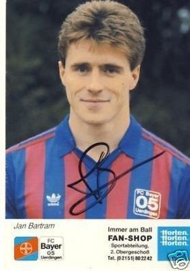 Jan Bartram Bayer Uerdingen 1988/89 Autogrammkarte + A 69700