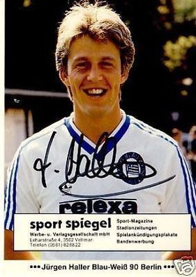 Jürgen Haller Blau-Weiss 90 Berlin 80er J. TOP + A 69517