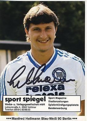 Manfred Hellmann Blau-Weiss Berlin 90 1986/87 + + A 69522