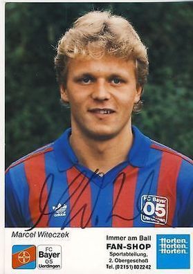Marcel Witeczek Bayer Uerdingen 1988-89 Autogrammkarte + A 66703