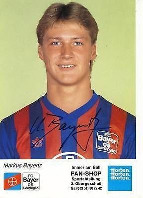 Markus Bayertz Bayer Uerdingen 1990-91 Autogrammkarte + A 69647
