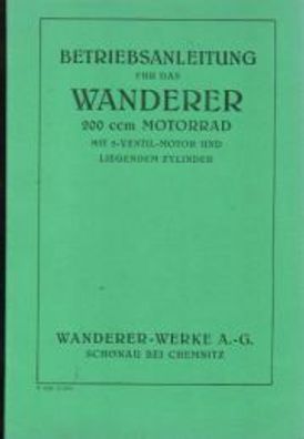 Bedienungsanleitung Wanderer Motorräder, 200 ccm, Modell 1926