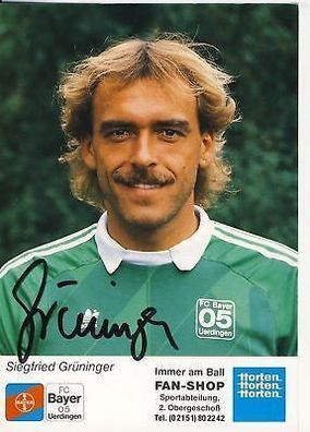Siegfried Grüninger Bayer Uerdingen 1988-89 TOP + A 69708