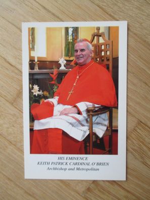 Erzbischof von Edinburgh Kardinal Keith Michael Patrick O´Brien handsign. Autogramm!