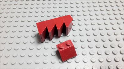 Lego 5 Dachsteine Schrägsteine 2x2 45 Grad Dunkelrot Nummer 3039