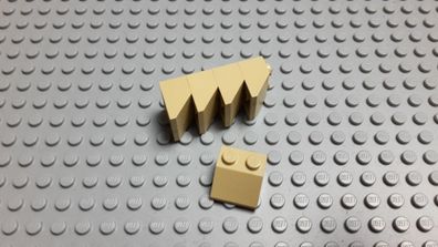 Lego 5 Dachsteine Schrägsteine 2x2 45 Grad tan beige 3039 Set 7259 4478 10017 3451