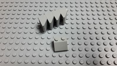Lego 5 Dachsteine Schrägsteine 2x2 45 Grad Neuhellgrau Nummer 3039