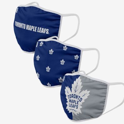 NHL Toronto Maple Leafs 3er Set Gesichtsabdeckung Mundschutz Face Cover Mask