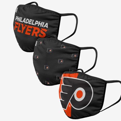 NHL Philadelphia Flyers 3er Set Gesichtsabdeckung Mundschutz Face Cover Mask