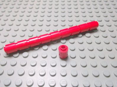 Lego 10 Rundsteine hohle rot Steine 1x1 3062b Set 4431 6394 79108 6089
