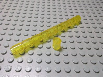 Lego 10 Rundsteine hohle transparent gelb Steine 1x1 3062b Set 1590 6243 10197