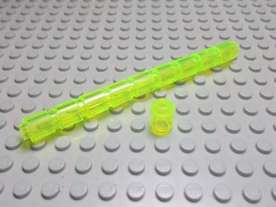 Lego 10 Rundsteine hohle transparent neon grün 1x1 Nummer 3062b