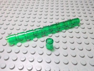 Lego 10 Rundsteine hohle transparent grün Steine 1x1 3062b Set 3828 920 6970 6980