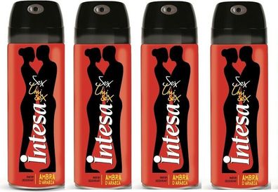 Intesa Unisex Ambra D´Arabia Parfum Deodorant Spray 4 x 125 ml