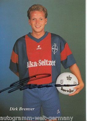 Dirk Bremer Bayer Uerdingen 1992-93 Autogrammkarte + A 69801