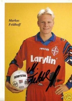 Markus Feldhoff Bayer Uerdingen 1994-95 Autogrammkarte + A 69829