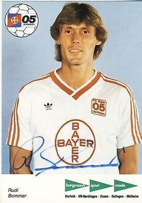 Rudi Bommer Bayer Uerdingen 1986-87 Autogrammkarte + A 69752