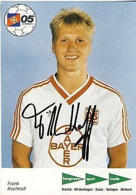 Frank Kirchhoff Bayer Uerdingen 1986-87 Autogrammkarte + A 69744