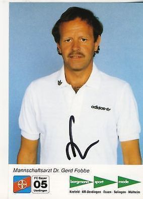 Gerd Fobbe Bayer Uerdingen 1987/88 Autogrammkarte + A 69726