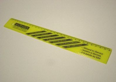 Schullineal 30cm Kunststoff gelb - Lineal mit Werbung