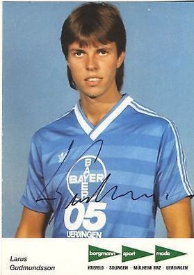 Lars Gudmundsson Bayer Uerdingen 1985-86 Autogrammkarte + + A 69762