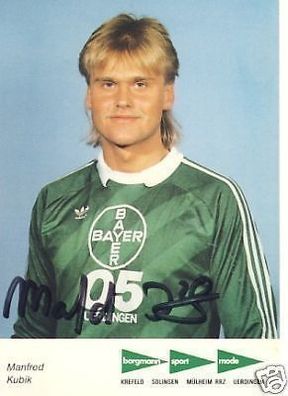 Manfred Kubik Bayer Uerdingen 1985/86 Autogrammkarte + A 69764