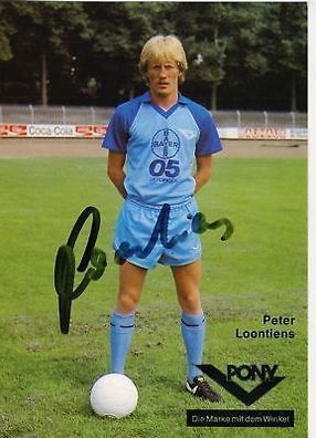 Peter Loontiens Bayer Uerdingen 1983-84 Autogrammkarte + A 69793