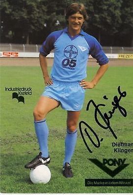 Dietmar Klinger Bayer Uerdingen 1983-84 Autogrammkarte + A 69786