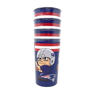 NFL New England Patriots Partybecher Trinkbecher Set 4-Stück Becher Cup 525ml