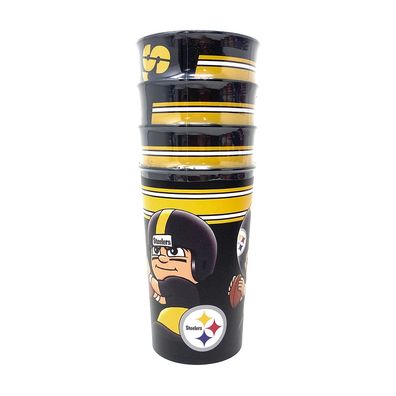 NFL Pittsburgh Steelers Partybecher Trinkbecher Set 4-Stück Becher Cup 525ml