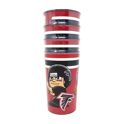 NFL Atlanta Falcons Partybecher Trinkbecher Set 4-Stück Becher Cup 525ml
