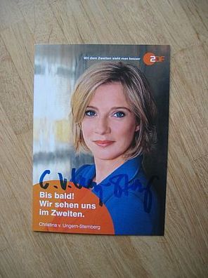ZDF Fernsehmoderatorin Dr. Christina von Ungern-Sternberg - handsigniertes Autogramm!