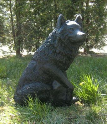 3D Bogenziel Wolf schwarz CSS 3D Tier