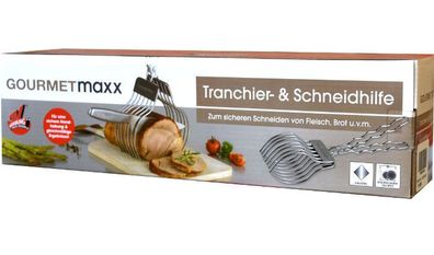 Tranchier Tranchierhilfe Gourmetmaxx Bratenzange Edelstahl Zange Fleischgabel NEU