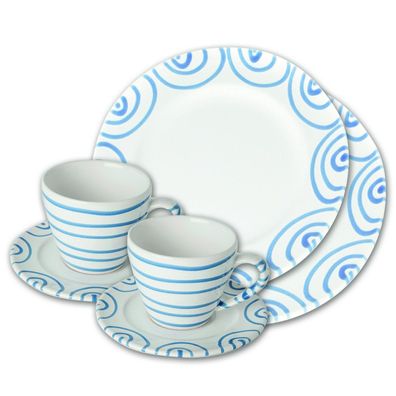 Gmundner Keramik 'Blaugeflammt - Breakfast for two Gourmet'