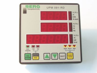Display Anzeigemodul BERG - SATEC UPM 091 RD