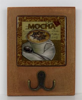 Garderobenhaken Kleiderhaken Mokka Mocha 14 * 18 cm Wandgarderobe Kaffee