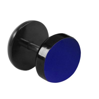 Fake Plug Ohrstecker Emaille in blau 1 Stück Ohrschmuck Ohrring
