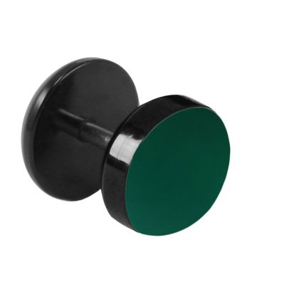 Fake Plug Ohrstecker Emaille in dunkelgrün 1 Stück Ohrschmuck Ohrring
