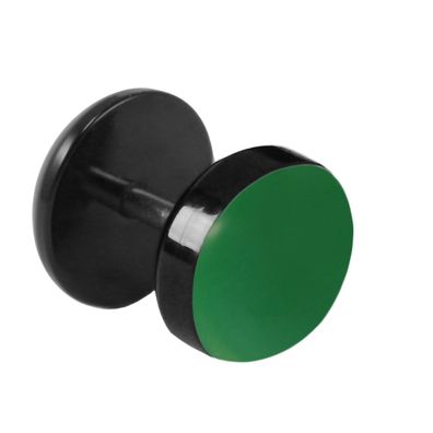 Fake Plug Ohrstecker Emaille in grün 1 Stück Ohrschmuck Ohrring