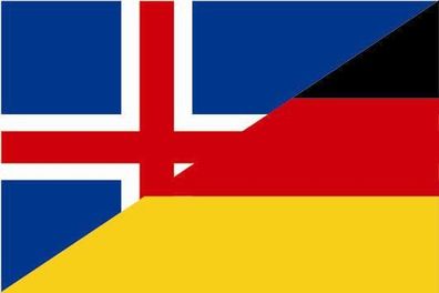 Fahne Flagge Island-Deutschland Premiumqualität
